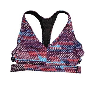 Victoria's Secret Sport Colorful Fun Dot Pattern Strappy Back Sports Bra XS